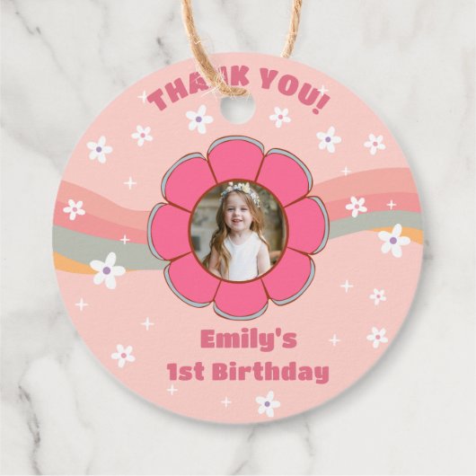 Étiquettes Cadeau Super Merci Boho Floral Rainbow (Dos)