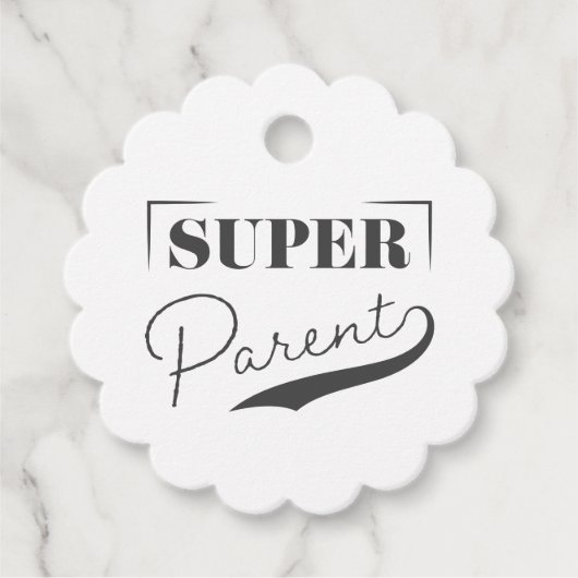 Étiquettes Cadeau Super parent (Devant)