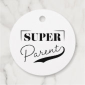 Étiquettes Cadeau Super parent (Dos)