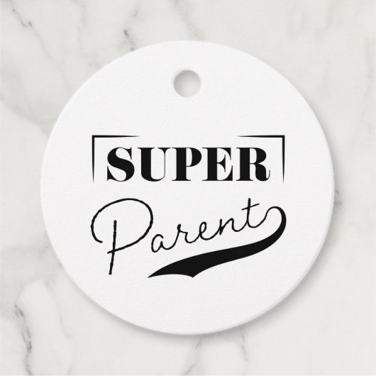 Étiquettes Cadeau Super parent (Devant)