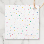 Étiquettes Cadeau Super simple | Finny Shark Confetti Anniversaire (Dos)