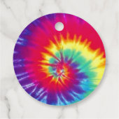 Étiquettes Cadeau Super Tie Dye Hippie Party (Dos)
