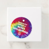 Étiquettes Cadeau Super Tie Dye Hippie Party (En situation)