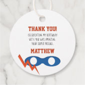 Étiquettes Cadeau Superhero Boy (Dos)