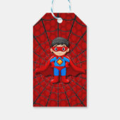 Étiquettes-cadeau SuperHero Boy Anniversaire Merci de fête (Dos)