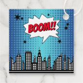 Étiquettes Cadeau Superhero Comic Book N'importe quel âge Anniversai (Dos)