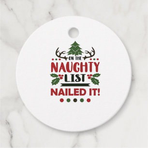 Étiquettes Cadeau Sur La Liste Coquine Nail It Funny Christmas
