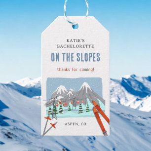 Étiquettes-cadeau Sur Les Pentes Ski De Neige Fin De Semaine