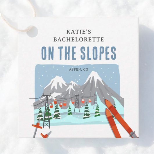 Étiquettes Cadeau Sur Les Pistes Snow Ski Week-end de Bachelorette