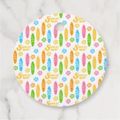 Étiquettes Cadeau Surf garçon fête d'anniversaire (Dos)