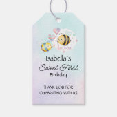 Étiquettes-cadeau Sweet Bee First Birthday Personalized  (Devant)