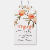 Étiquettes-cadeau Sweet comme un anniversaire de pêche merci (Devant)