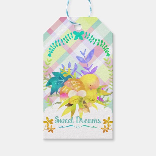 Étiquettes-cadeau Sweet Dreams Nesting Bird Baby (Devant)