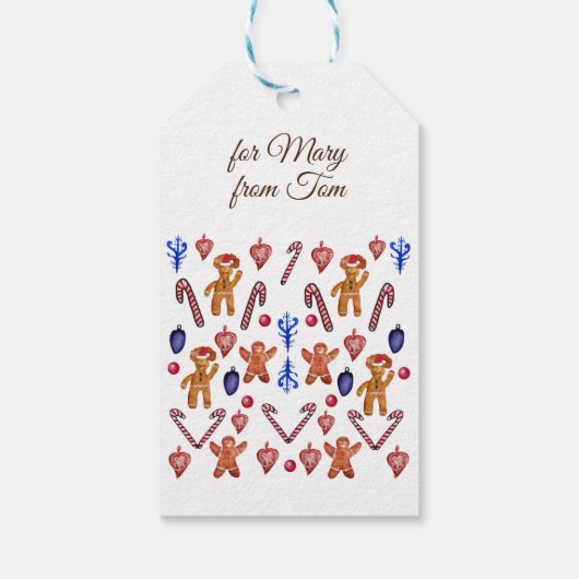 Étiquettes-cadeau Sweet Holidays Custom (Dos)