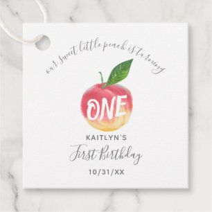 Étiquettes Cadeau Sweet Little Peach 1er anniversaire