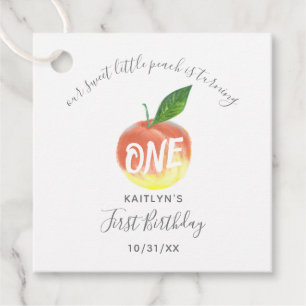 Étiquettes Cadeau Sweet Little Peach 1er anniversaire