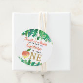 Étiquettes Cadeau Sweet Peach Boys 1er anniversaire (En situation)