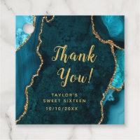 Sweet sixteen turquoise et Gold Agate Merci