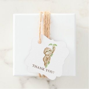 Étiquettes Cadeau Sweet Sloth Baby shower Favoriser