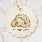 Étiquettes Cadeau Sweet Sloth Baby shower Favoriser (Devant)