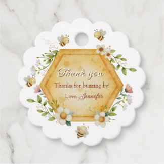 Étiquettes Cadeau Sweet to Bee One Floral Honeycomb