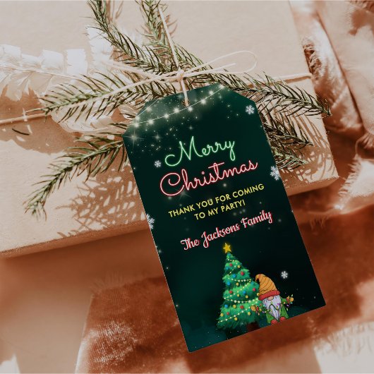 Étiquettes-cadeau Symbole de Noël amusant