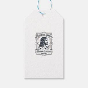 Étiquettes-cadeau Symbole de poisson Jésus Ichthys minimal Poisson d