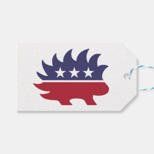 Étiquettes-cadeau Symbole de Porcupine du Parti Libertarien