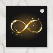 Étiquettes Cadeau Symbole d'infini doré (Dos)