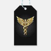 Étiquettes-cadeau Symbole Polygonal Or Caduceus (Dos)