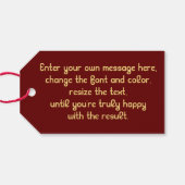 Étiquettes-cadeau SYMBOLE Zodiaque D'Aries (Dos (Horizontal))