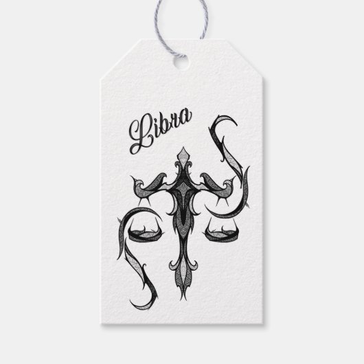 Étiquettes-cadeau SYMBOLE Zodiaque Libra (Devant)