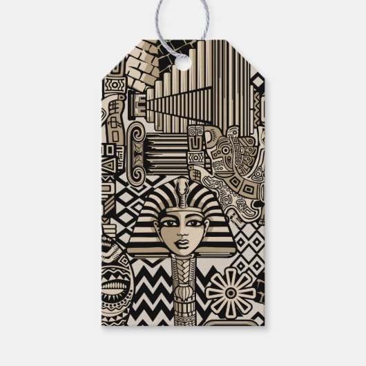 Étiquettes-cadeau Symboles historiques anciens Style de tatouage (Devant)