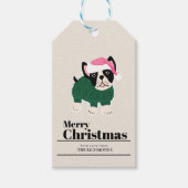 Étiquettes-cadeau Sympa Christmas Frenchie Chien Personnaliser (Devant)