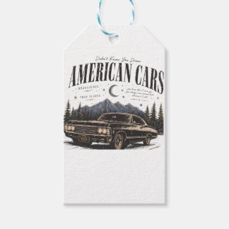 Étiquettes-cadeau T-shirt basique pour hommes amiracn cars
