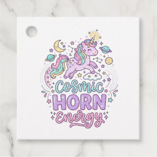 Étiquettes Cadeau T-shirt graphique pastel mignon énergie corne cosm