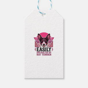 Étiquettes-cadeau T-shirt pour chien Rat Terrier Vintage facilement