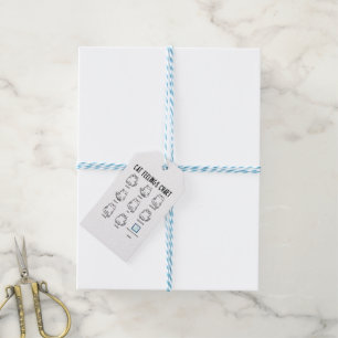 Étiquettes-cadeau Tableau des sentiments du chat