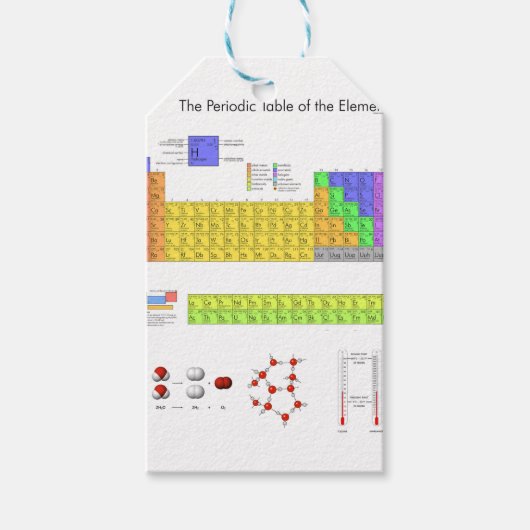 Étiquettes-cadeau Tableau scientifique périodique des éléments (Devant)
