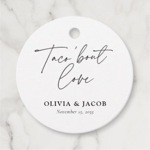 Étiquettes Cadeau Taco à propos d'Amour douche pour couples mexicain