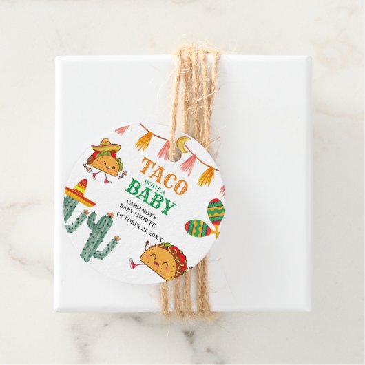 Étiquettes Cadeau Taco bout Baby Baby shower mexicain faveurs (En situation)
