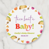 Étiquettes Cadeau Taco Bout Un Bébé ! Baby shower Fiesta (Dos)