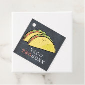 Étiquettes Cadeau Taco Twosday Chalkboard Boy 2e anniversaire Merci (En situation)