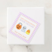 Étiquettes Cadeau Tactique Éffrayante d'Halloween violet Spook (En situation)