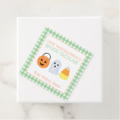 Étiquettes Cadeau Tactique Éffrayante Halloween Parlée Vert (En situation)