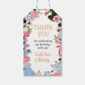 Étiquettes-cadeau Tag Alice in Wonderland Merci (Devant)