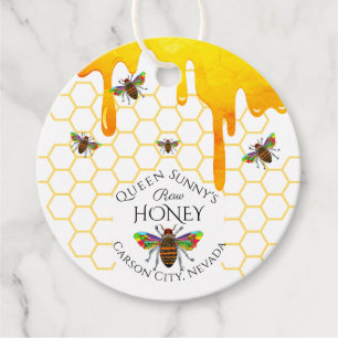 Étiquettes Cadeau Tag Apiary Honey Jar Classic Round Faver