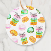 Étiquettes Cadeau Tag baby shower français macaron (Dos)