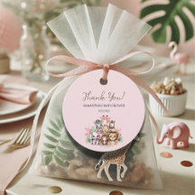 Tag Baby shower Safari Merci