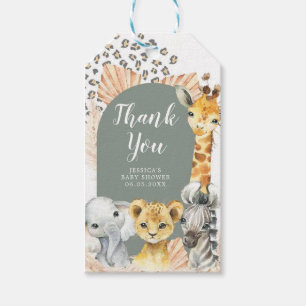 Étiquettes-cadeau Tag Boho Sage Green Safari Oh Boy Merci